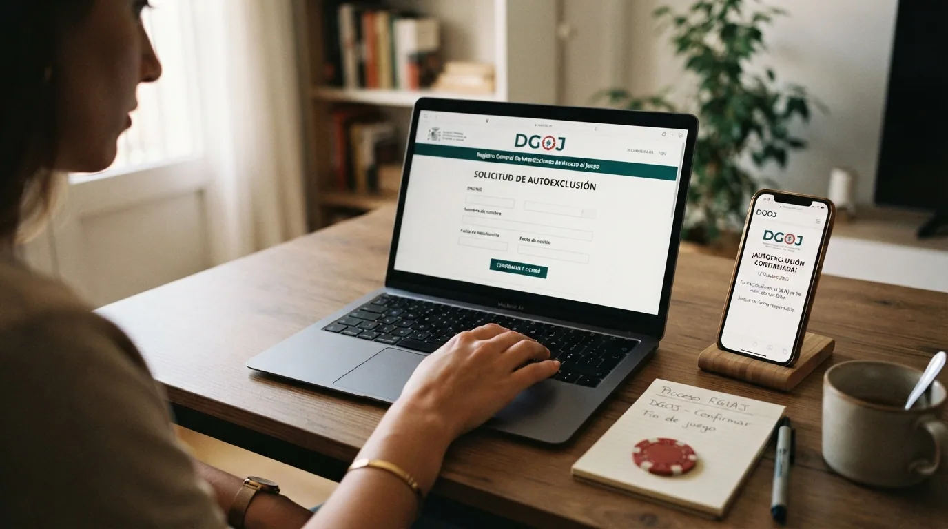 alt: el proceso de inscripción en el RGIAJ desde la web de la DGOJ, con la pantalla del formulario de autoprohibición