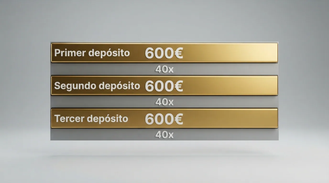 Desglose del bono de bienvenida de Solcasino en tres tramos