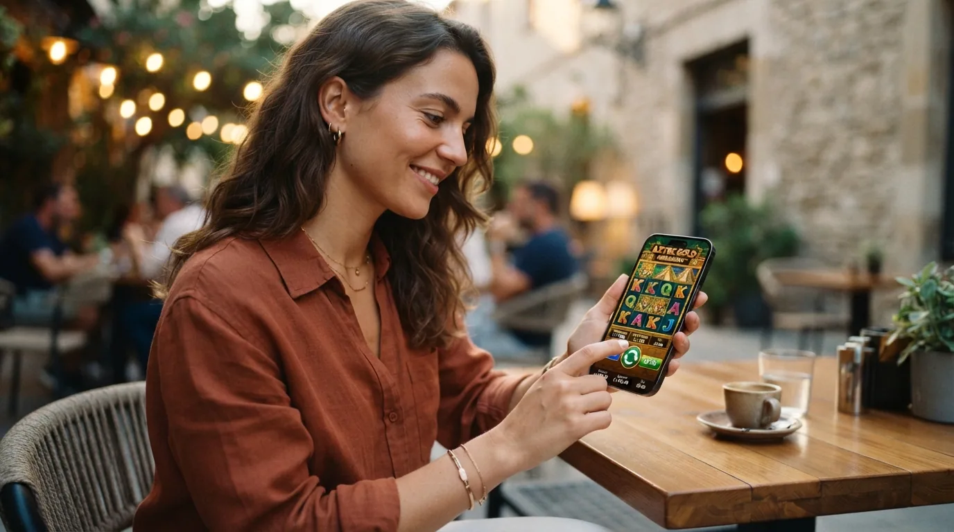 Tragaperra iSoftBet ejecutándose en la pantalla de un teléfono móvil