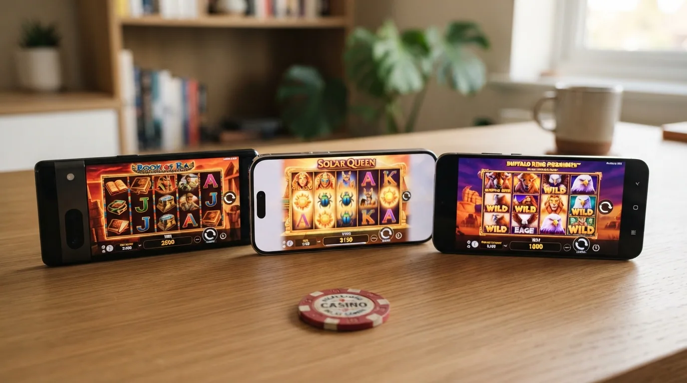 Representación visual de comparativa de casinos con fichas y pantalla