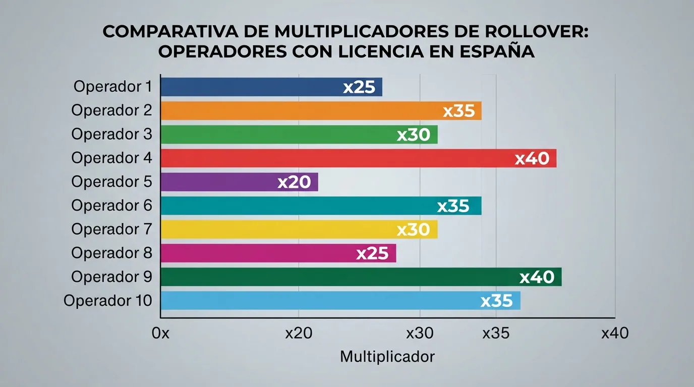 Representación visual de la tabla comparativa de los diez operadores analizados
