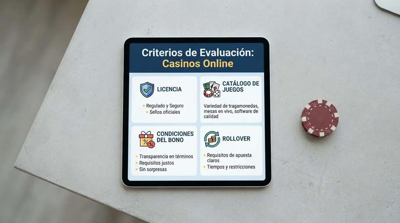 Infografía con los criterios de selección y verificación aplicados a cada operador