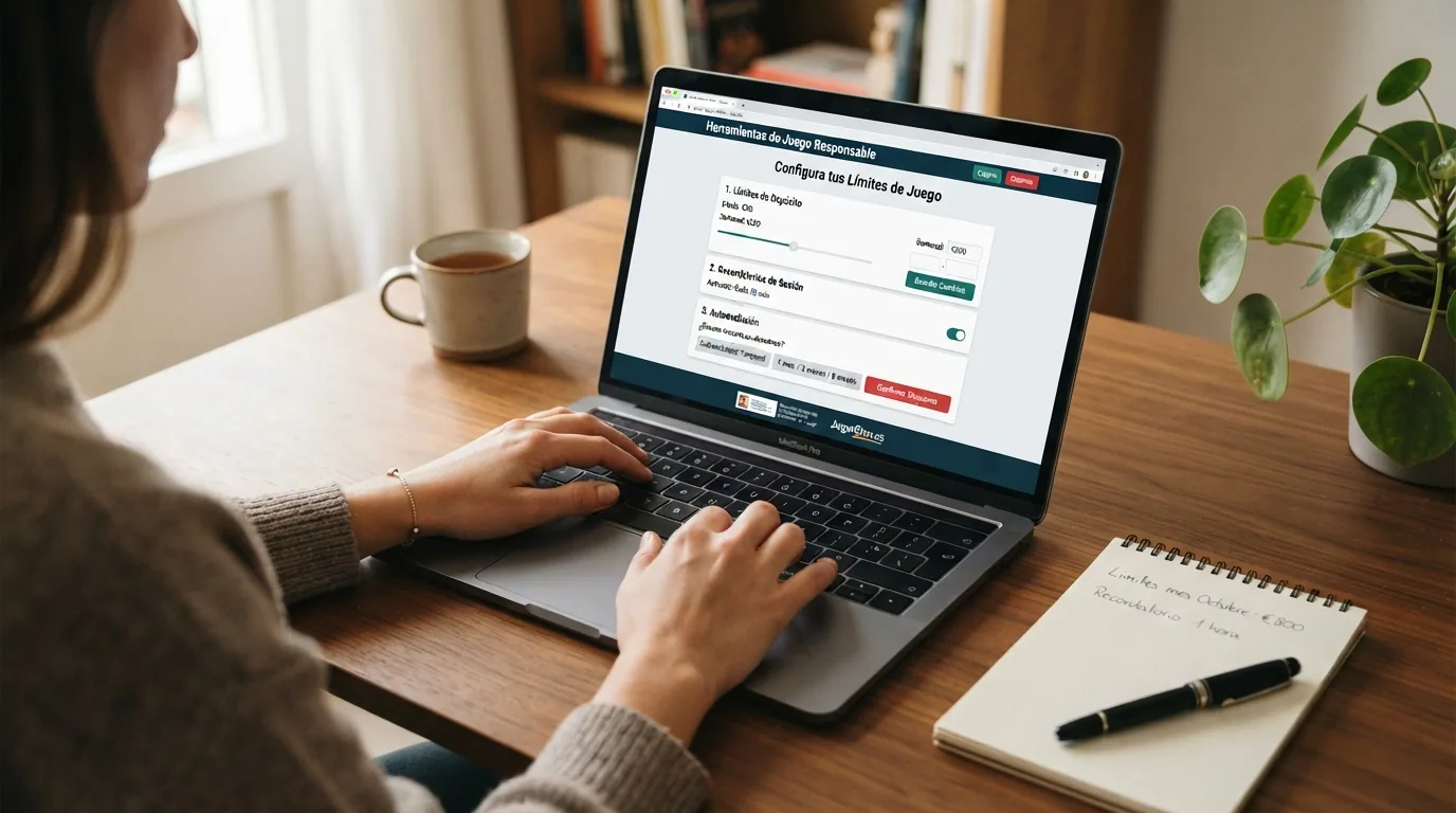 Panel de control de límites de depósito y autoexclusión en un casino online español