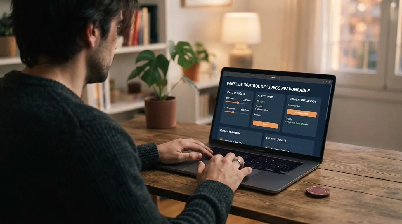 Panel de configuración de límites de depósito y sesión en la cuenta de un casino con licencia DGOJ