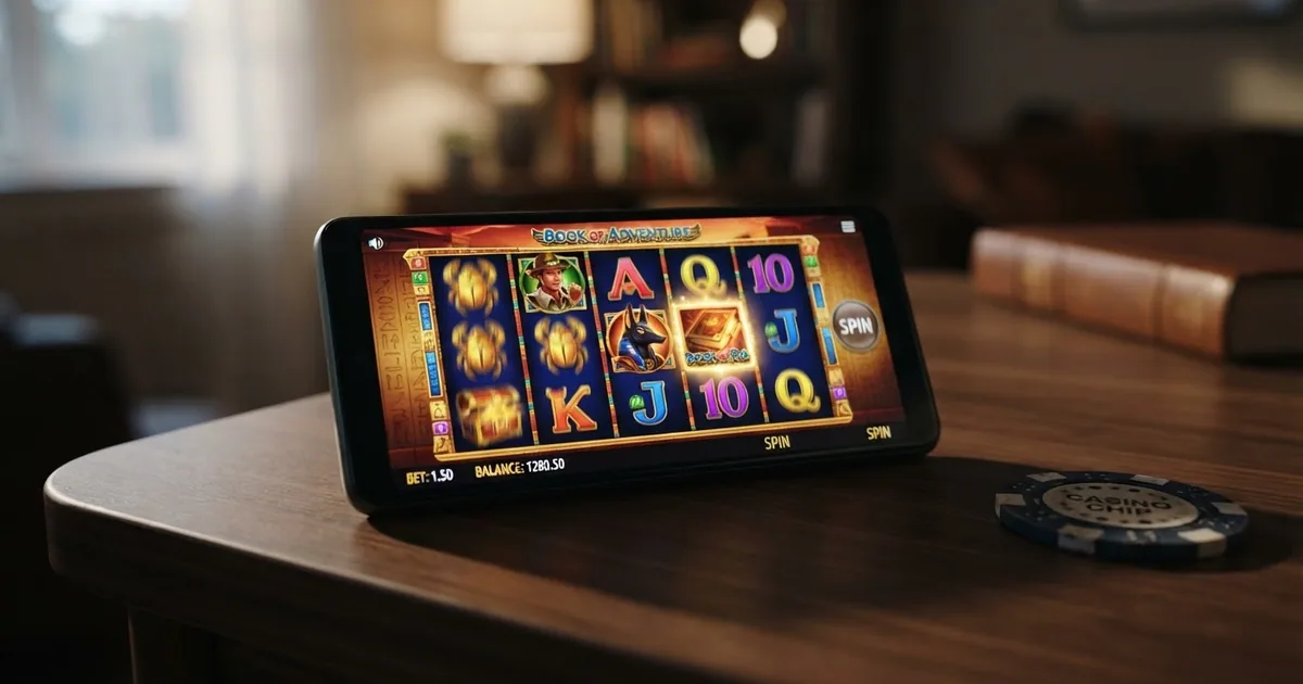 Interfaz de casino online español con tragaperras de Playson en pantalla