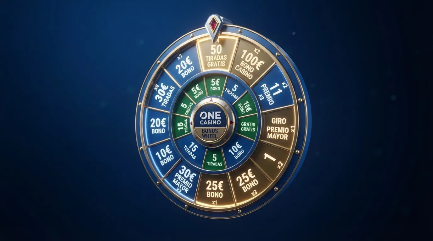 Captura de la interfaz de la Rueda de Bonos mostrando los tramos de premio según depósito