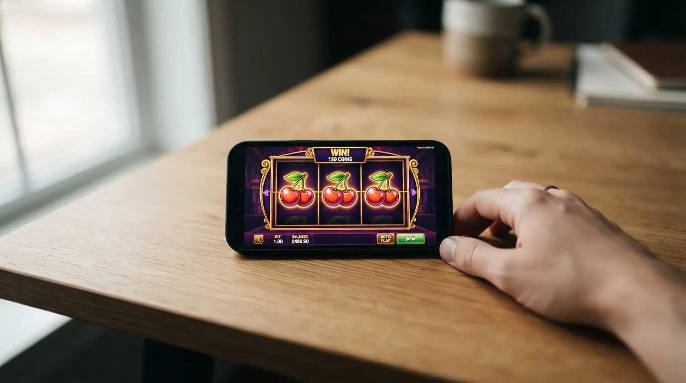 Pantalla de una slot con la tabla de contribución por tipo de juego visible