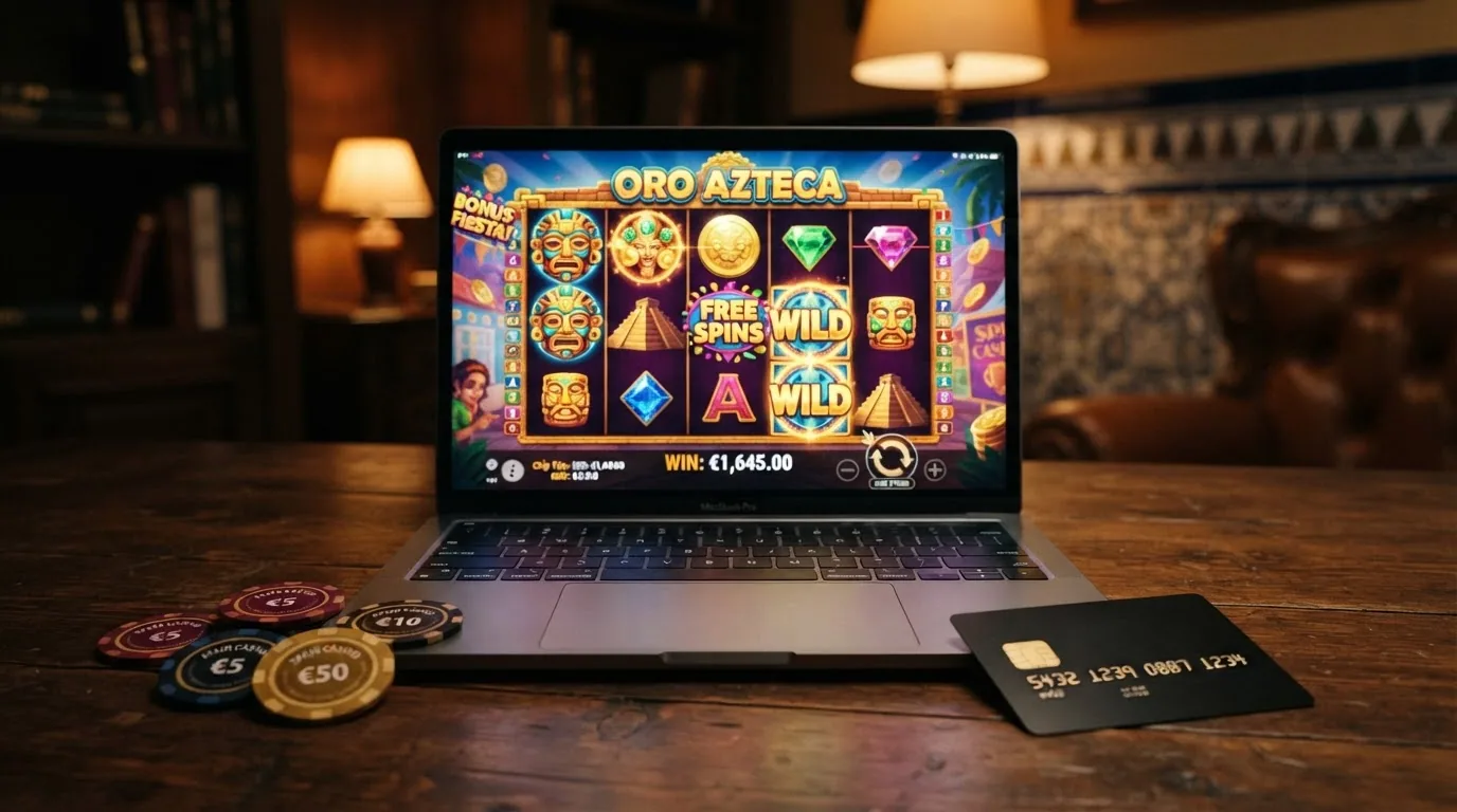 Collage de las tragaperras más promocionadas en casinos online españoles con sus RTPs