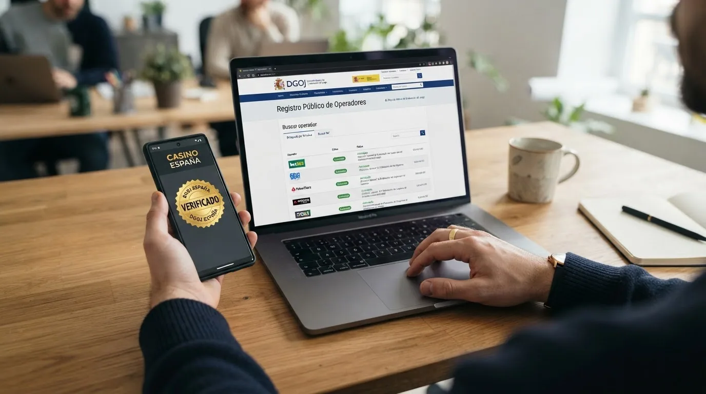 Jugador verificando licencia en el registro oficial