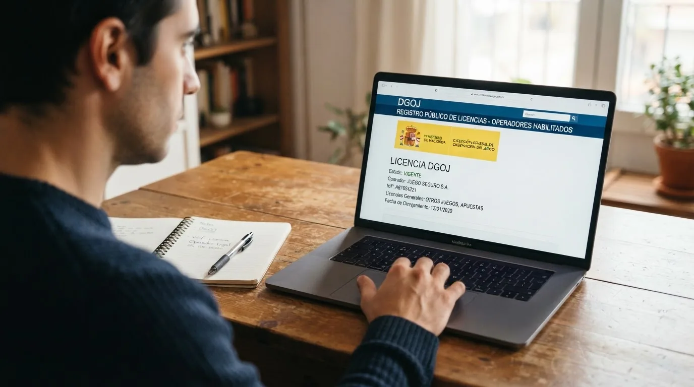 Captura del registro público de operadores con licencia en ordenacionjuego.es con el sello DGOJ visible
